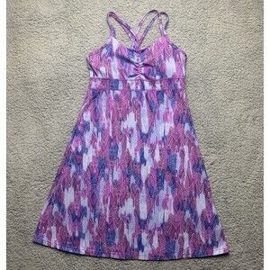 Marmot Taryn Dress Fuchsia Leaf Purple Womens Small Athletic Racerback Shelf Bra